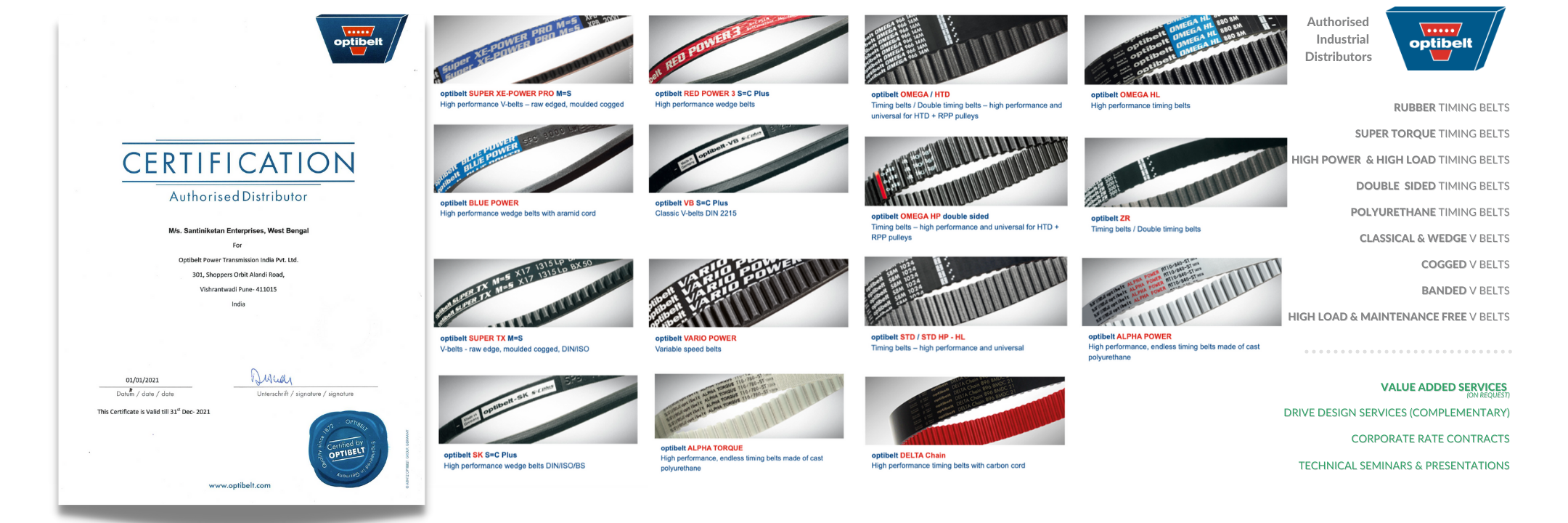 BELTS & DRIVES : WHY SANTENT RECOMMENDS OPTIBELT!