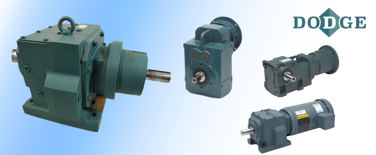 Dodge industrial gear reducers and gearboxes, including shaft mount and inline models.