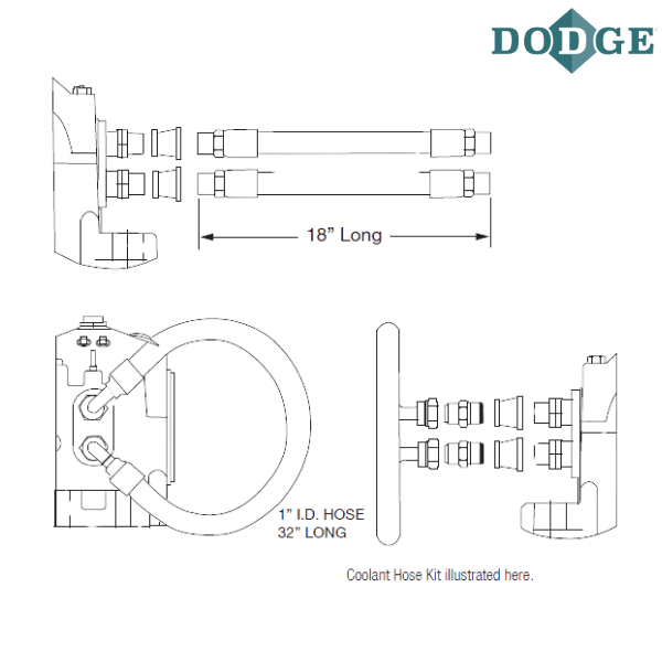 434775 DODGE - 3" SLEEVOIL Coolant Hose Kit