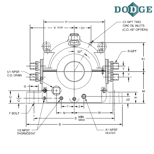 132475 DODGE - 3 15/16 SLV RTL EXPANSION PILLOW BLOCK