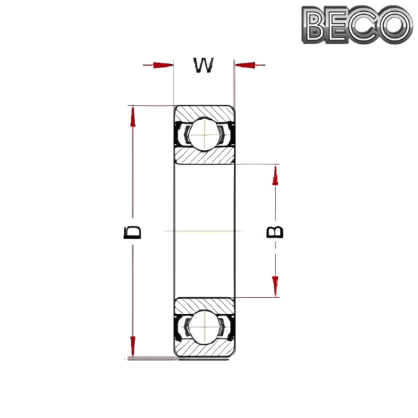 6206 BHTS 2RS C3 VT 180° BECO