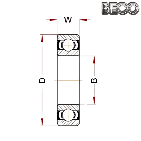 6000 BHTS 2RS VT 250°-280° BECO