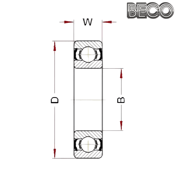 6000 BSS 2RS C3 VT 180° BECO