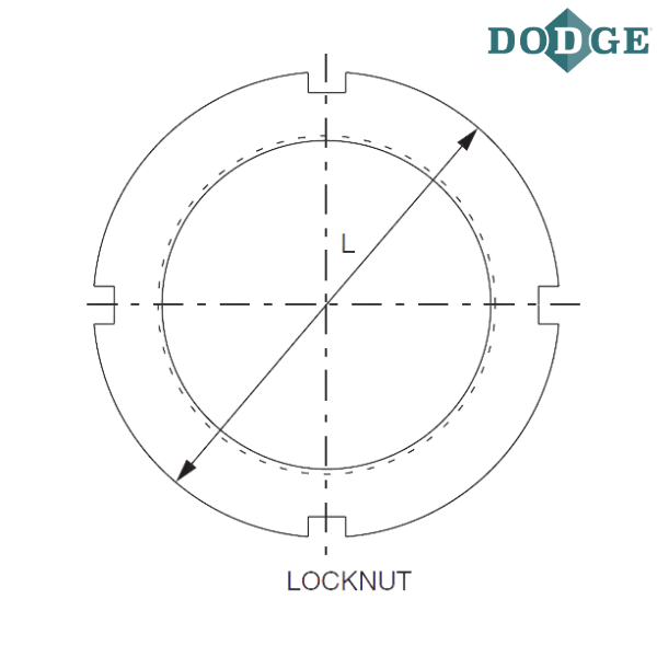 460902 DODGE - AN16 LOCKNUT 2 11/16-2 3/4