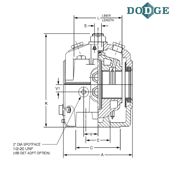 132384 DODGE - 6 SLV RTL EXPANSION PILLOW BLOCK