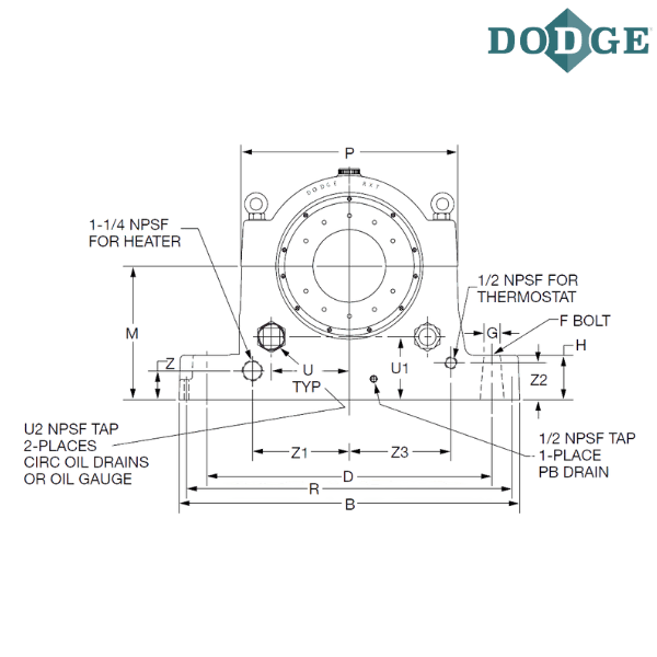 134503 DODGE - #6 RXT HOUSING ASSEMBLY