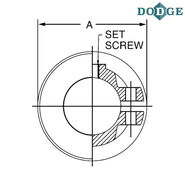 010048 DODGE - 3 15/16 SOLID IRON COLLAR