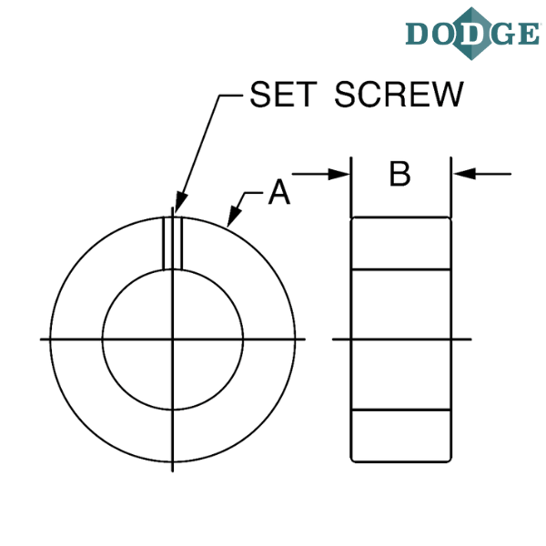 010131 DODGE - 8 SPLIT IRON COLLAR