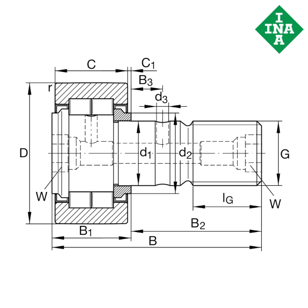 NUKR35-A-AP-G1/8 INA