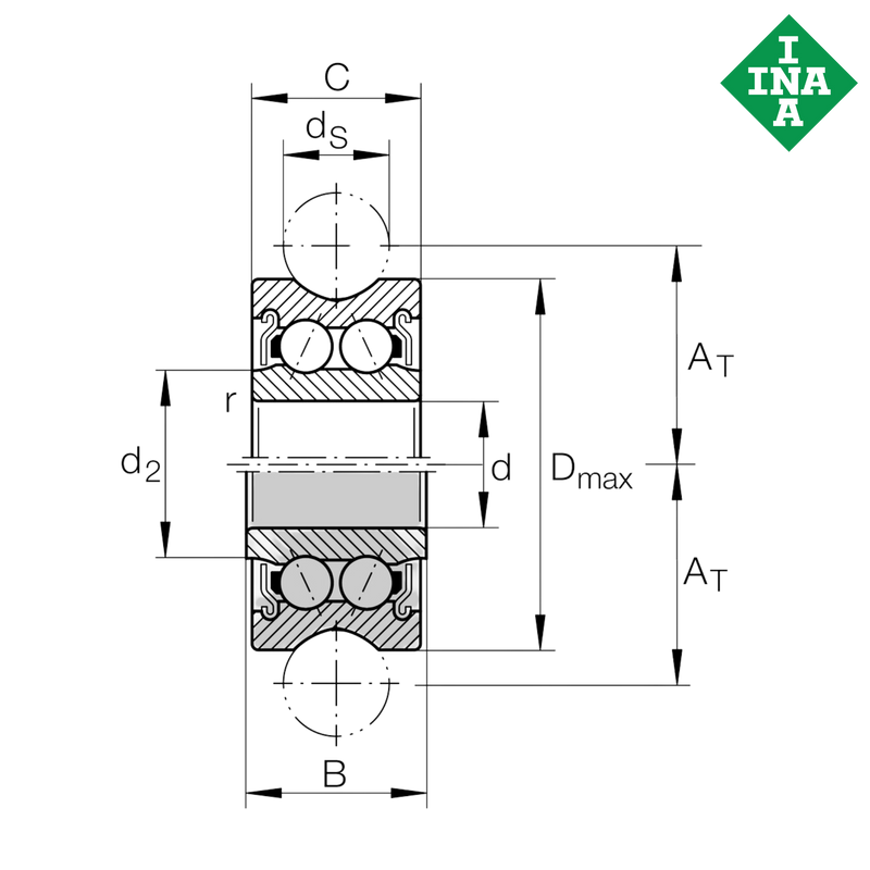 LFR50/5-4-2RS-RB-HLC INA