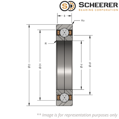 SCHEERER Four Point Angular Contact Ball Bearing Split Inner Race(Metr